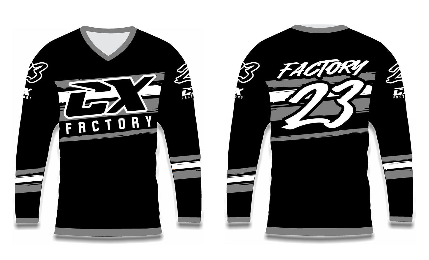 CX Factory Classic Stripe Jersey - Grey/Black